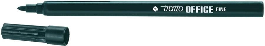 Tratto Office Fine viltstift Zwart 12 stuk(s)