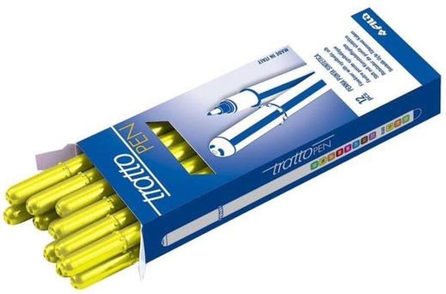 Tratto PEN viltstift Geel 12 stuk(s)