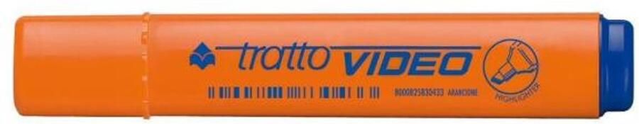 Tratto Video markeerstift 12 stuk(s) Beitelvormige punt Oranje