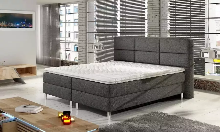 Trend discounter boxspring block 160 x 200 incl matras + topmatras