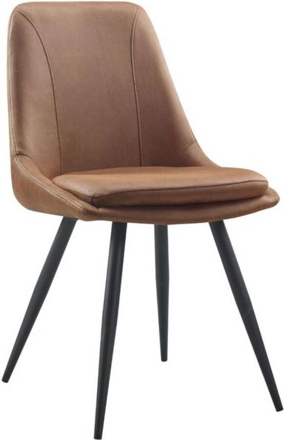Trend Living Vive Eetkamerstoel Bruin Microfiber Stoel Normale eetkamerstoel