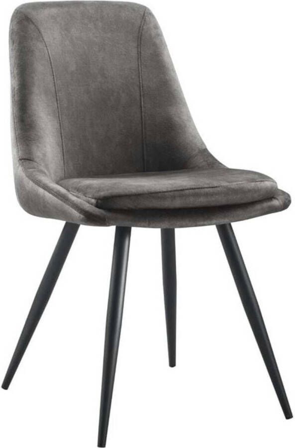 Trend Living Vive Eetkamerstoel Grijs Velours