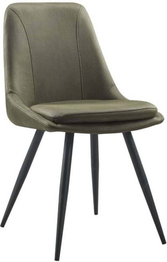 Trend Living Vive Eetkamerstoel Groen Microfiber Stoel Normale eetkamerstoel