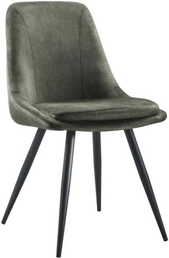Trend Living Vive Eetkamerstoel Groen Velours Stoel Normale eetkamerstoel