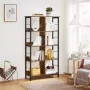 Trend24 Boekenkast industrieel Wandkast Woonkamer kast 5 planken 80 x 33 x 149 cm Bruin Zwart - Thumbnail 1