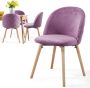 Miadomodo Trend24 Eetkamerstoelen set van 4 Stoelen eetkamer Stoelen set van 4 Stoelen 4 stuks Stof Beukenhout Blauw - Thumbnail 3