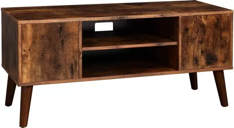 Trend24 Tv meubel Tv kast meubel Tv kast Tv meubel hout Spaanplaat 110 x 40 x 49.5 cm Rustiek bruin