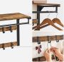 Trend24 Wandkapstok met hoedenplank Wandkapstok Industrieel Wandkapstokken 3.3 kg MDF Staal Afneembare haken Bruin zwart 65 x 30 x 42 cm - Thumbnail 3