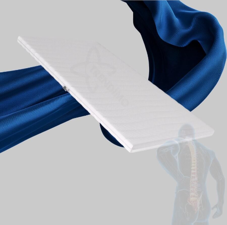 Trendimo 140x210 Topper Orthopedisch HR Koudschuim 9cm Topmatras Bamboo Afritsbaar Wasbaar Tijk Anti-allergisch Topdek Stevig