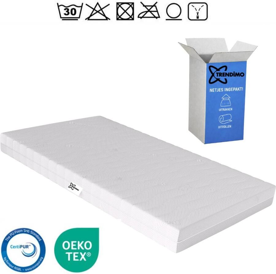 Trendimo Organic Cotton Topmatras Topper 140x200 Topper Matras Hybrid Koudschuim Organic Topdekmatras 10cm Orthopedisch 140x200 - Foto 2