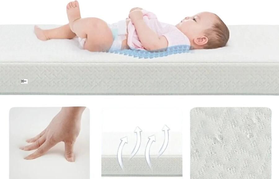 Trendimo 60x120x14 Comfort Kindermatras Hybrid HR Bamboo Tijk