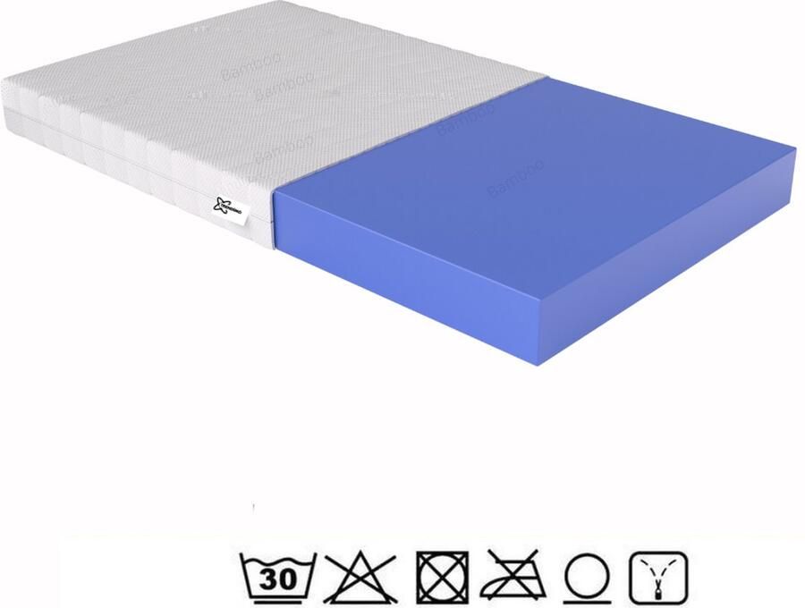 Trendimo Matras 160x200 Aanpasbaar 18 cm dik Koudschuim Hybrid- Bamboo Afneembare tijk wasbaar 160x200 cm