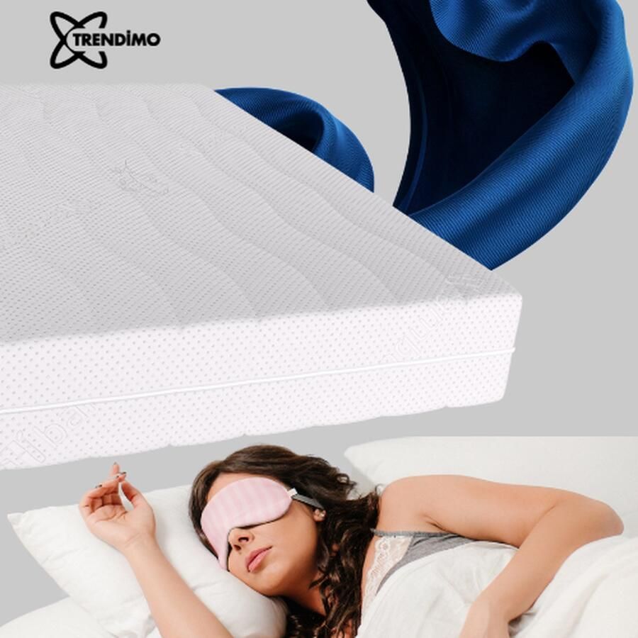 Trendimo Kindermatras 80x190 Aanpasbaar 14 cm dik Koudschuim Hybrid- Bamboo Afneembare tijk wasbaar 80x190 cm - Foto 2