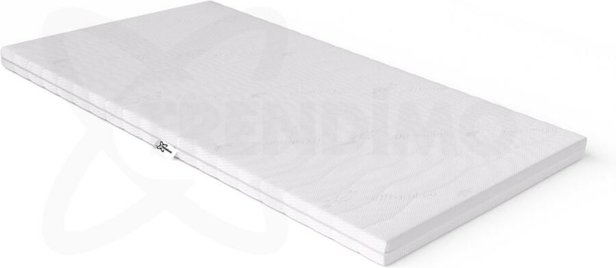 Trendimo Topmatras 80x200 Topper HR Koudschuim Medium hardheid Hybrid Topdekmatras 7cm Afritsbaar Wasbaar Tijk Orthopedisch Anti-allergisch Topper Hotel XL Anti Bacterieel