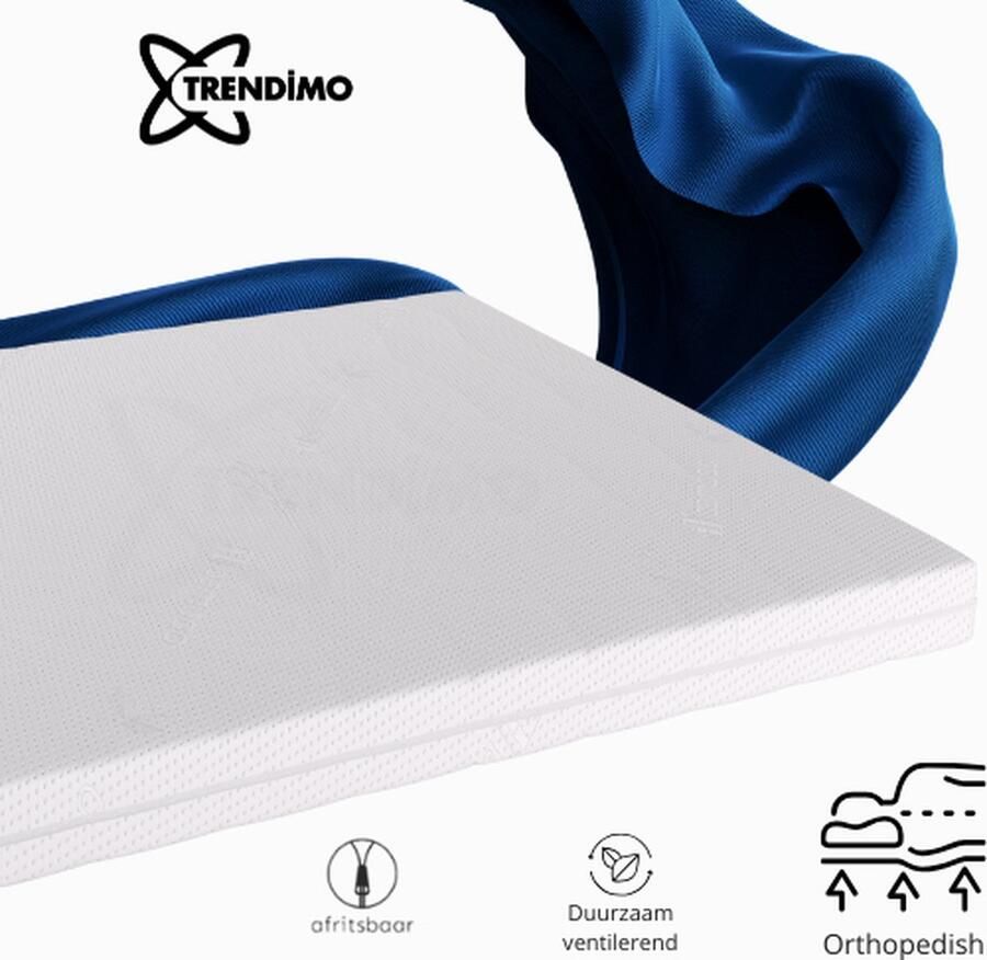 Trendimo Topmatras 80x200 Topper HR Koudschuim Hybrid Topdekmatras 6cm Afritsbaar Wasbaar Tijk Orthopedisch Anti-allergisch Topper Hotel XL Anti Bacterieel - Foto 2