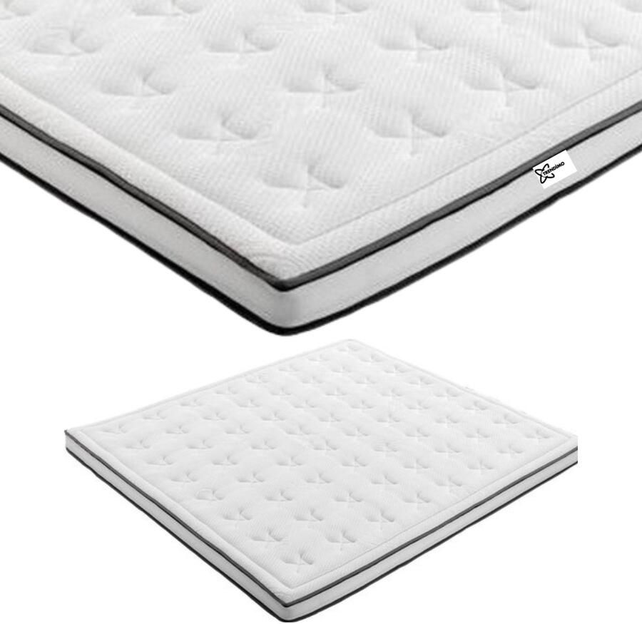 Trendimo Topper Topdek Topmatras 160x200 HR Koudschuim Bamboo 11cm dik Deluxe Topper Matras Afritsbaar en Wasbaar Topper Matras Topdek Climate Motion Control