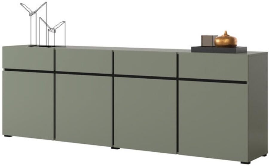 Trendmeubel Dressoir Cain Groen 225 cm