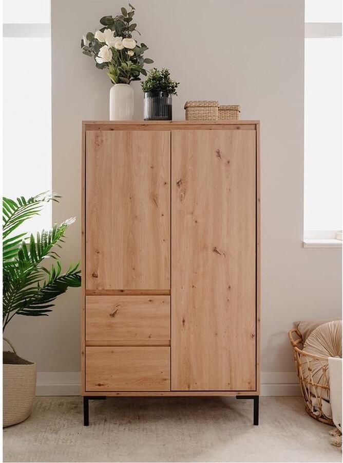 Trendmeubel Opbergkast Buffetkast -artisanale eik