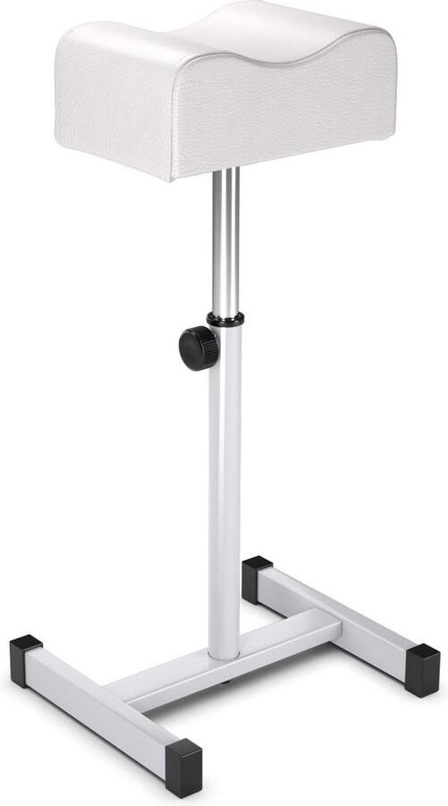 Trendmix Universele Ergonomische Pedicure Manicure Kruk Voetsteun Beensteun in Hoogte Verstelbaar van 45-65 cm Voetenbank voor Nagelverzorging in Salons en Spa Wit