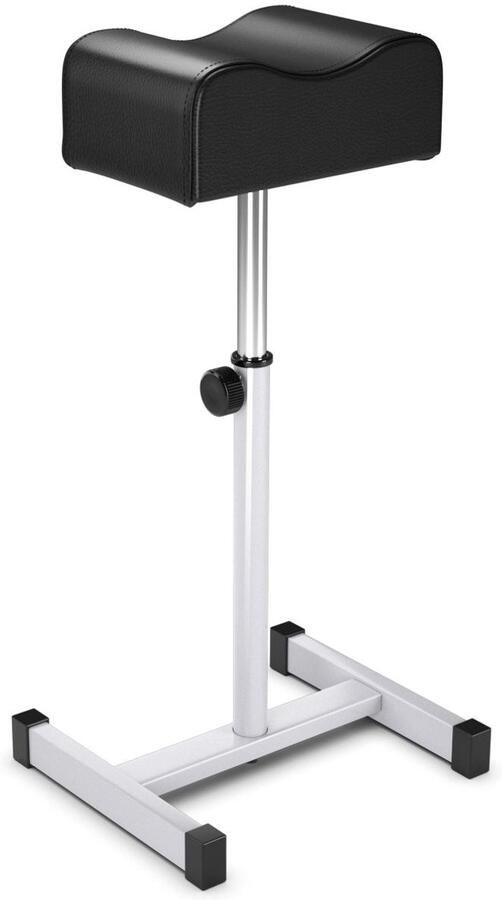 Trendmix Universele Ergonomische Pedicure Manicure Kruk Voetsteun Beensteun in Hoogte Verstelbaar van 45-65 cm Voetenbank voor Nagelverzorging in Salons en Spa Zwart