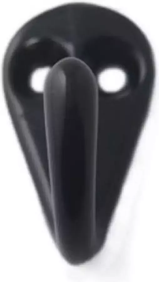 Trendo 1x Luxe kapstokhaken jashaken zwart met enkele haak 3 6 x 1 9 cm aluminium kapstokhaakjes garderobe haakjes