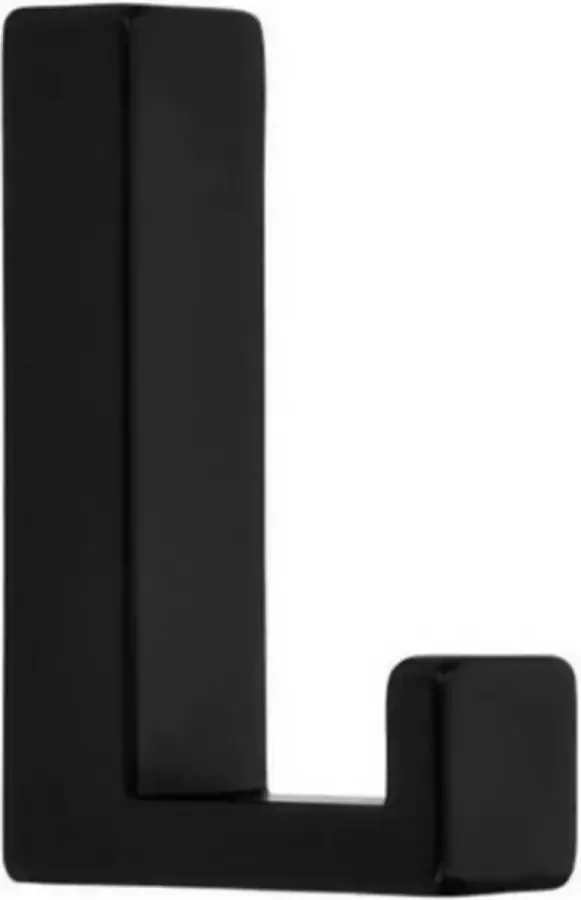 1x Luxe kapstokhaken jashaken modern zwart met enkele haak hoogwaardig metaal 4 x 6 1 cm metalen kapstokhaakjes garderobe haakjes