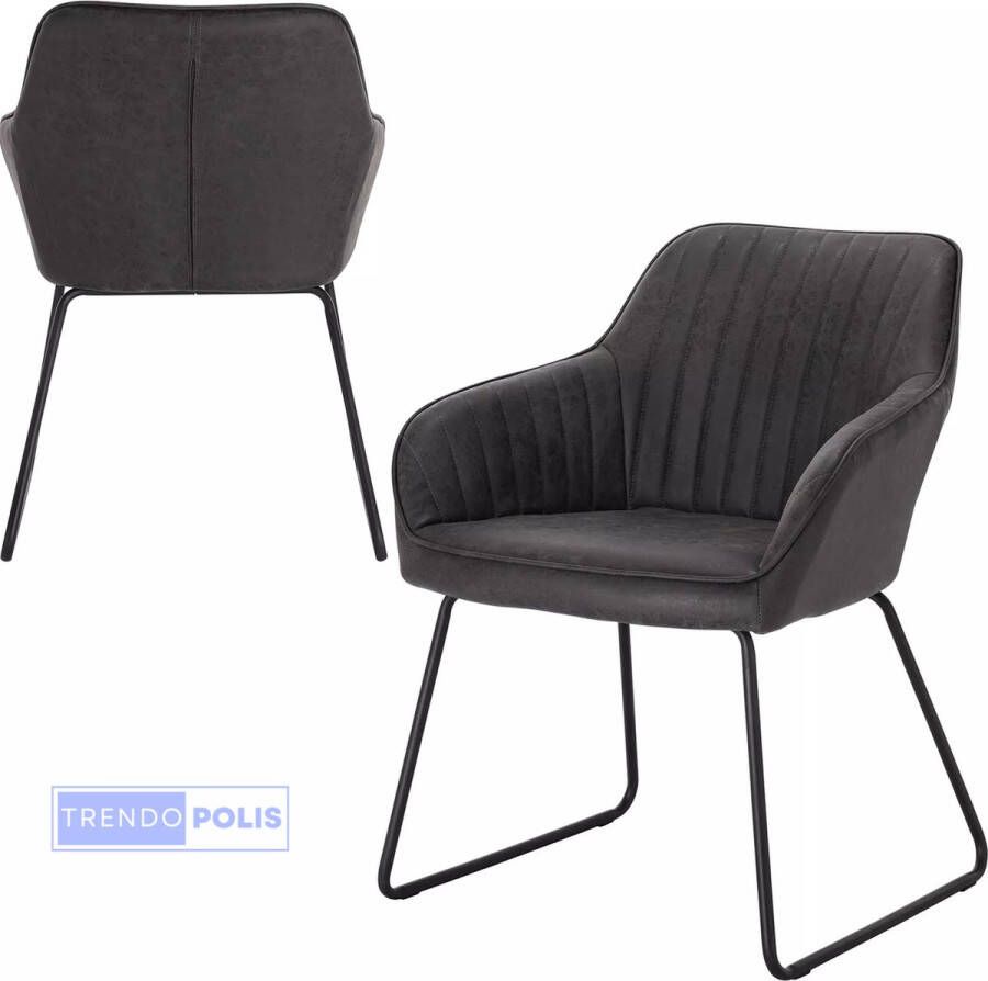 Trendopolis Eetkamerstoelen Set van 2 Elegance EetkamerStoelen Gestoffeerd Eetkamer Zitmeubilair Stijlvol Design Eetstoel