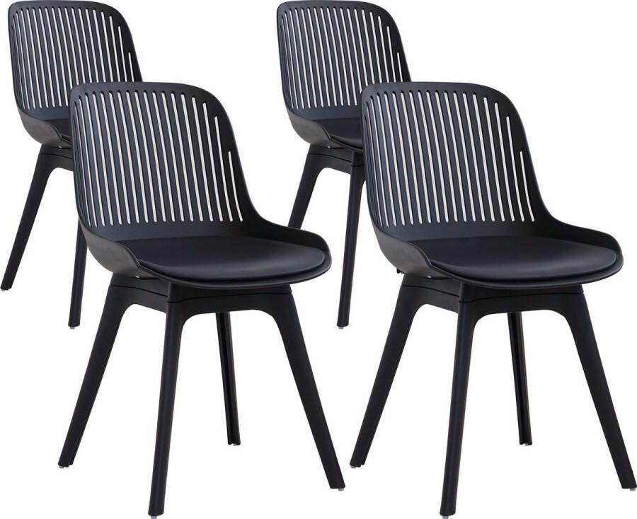 Trendopolis Stijlvol Set van 4 Moderne Eetkamerstoelen Comfortabel en Duurzaam Eenvoudige Montage Perfect voor Wonen in Stijl