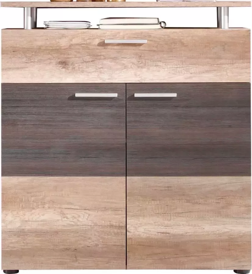 Trendteam PoloGD kommode 2 deuren 1 lade eiken decor