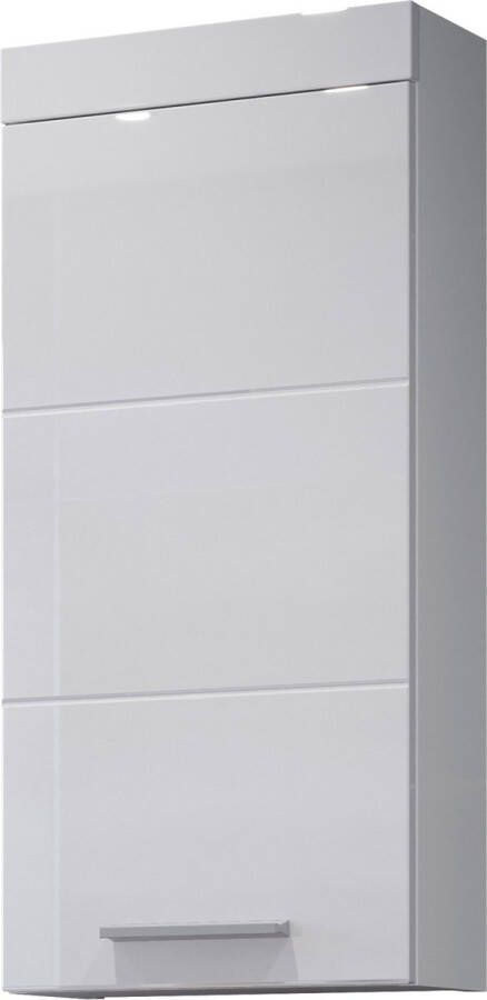 Trendteam smart living Badkamer hangkast wandkast Devon 35 x 75 x 16 cm wit hoogglans wit met veel opbergruimte