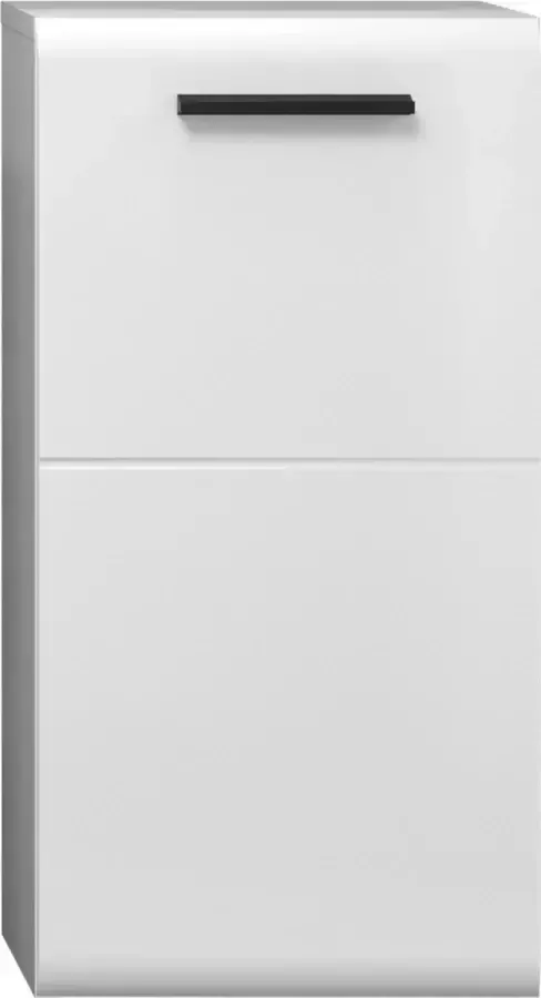 Trendteam smart living Badcommode commode kast hout voorzijde: wit hoogglans corpus: rookzilver 35 x 68 x 34 cm