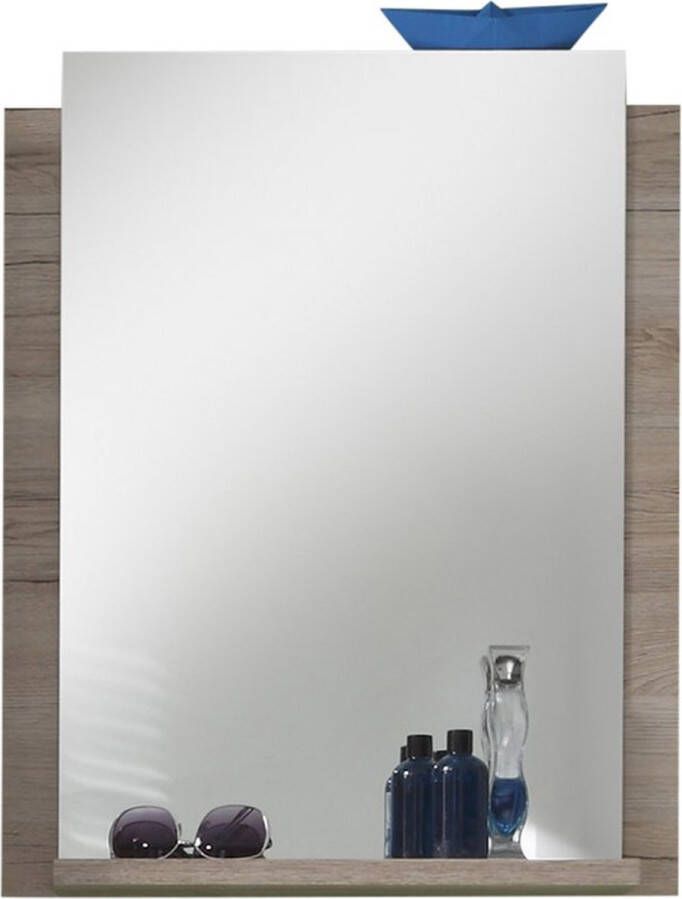 Trendteam smart living Badkamer wandspiegel spiegel Campus 60 x 75 x 15 cm in eiken San Remo (Nb.) met groot spiegeloppervlak en legplank