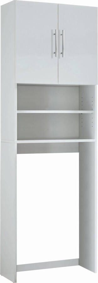 Trendteam smart living badkamer wasmachinekast wasmachine bovenbouw 64 x 190 x 25 cm wit