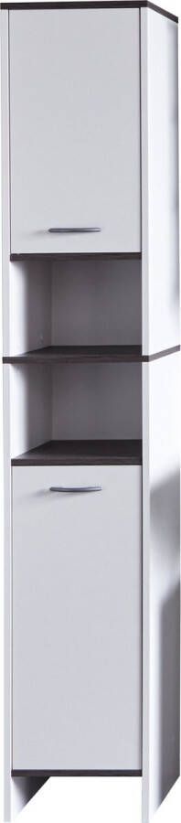 Trendteam smart living California hoge badkamerkast 32 x 180 x 28 cm wit met veel opbergruimte - Foto 2