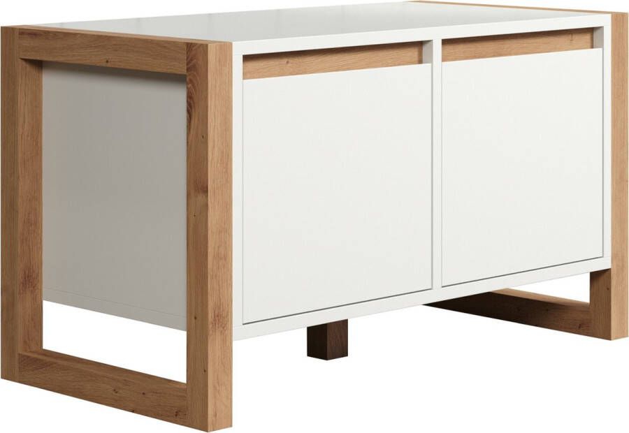 trendteam smart living Dakota zitbank wit Artisan eiken afmetingen (opgebouwd B x H x D): 78 x 46 x 40 cm