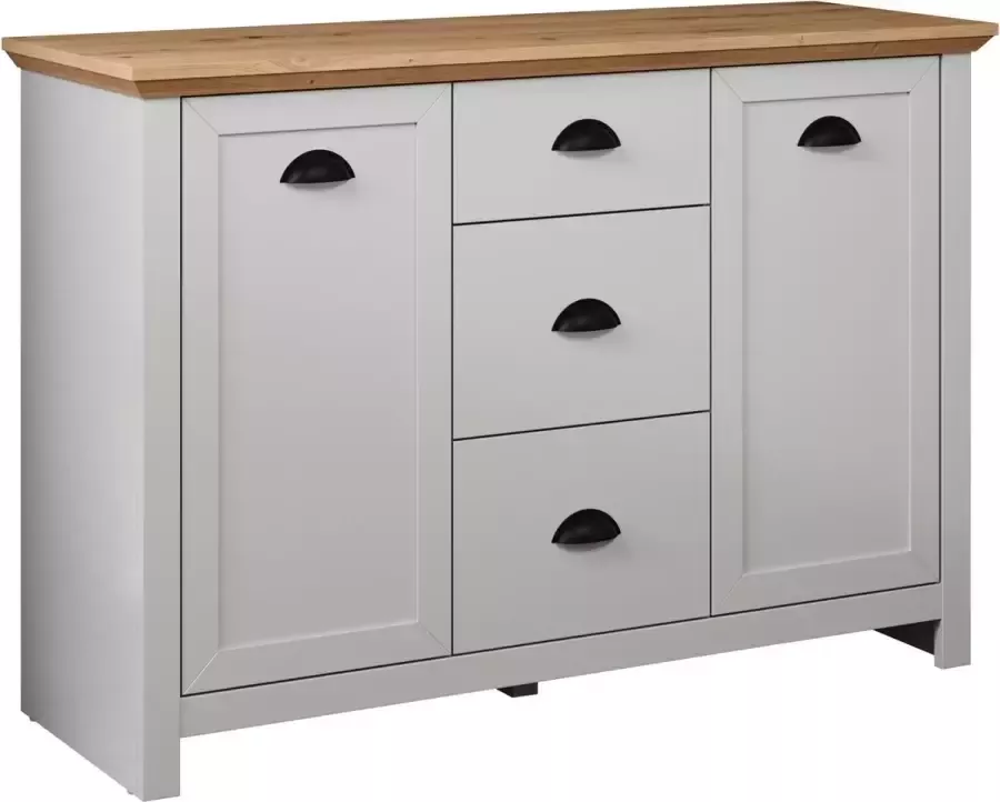 Trendteam smart living dressoir platteland lichtgrijs ambachtelijk eiken 119 x 82 x 41 cm - Foto 2