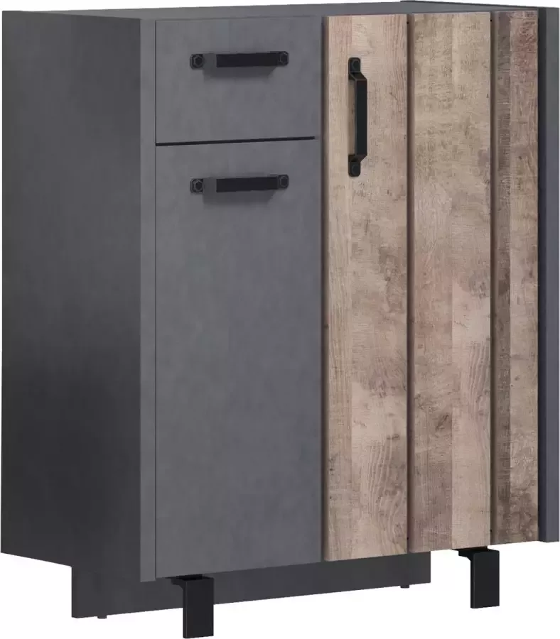 Trendteam smart living Garderobe spiegel wandspiegel Otis 83 x 96 x 38 cm corpus: Matera voorzijde: eiken met groot zichtbereik hout afmetingen (B x H x D): 83 x 72 x 18 cm