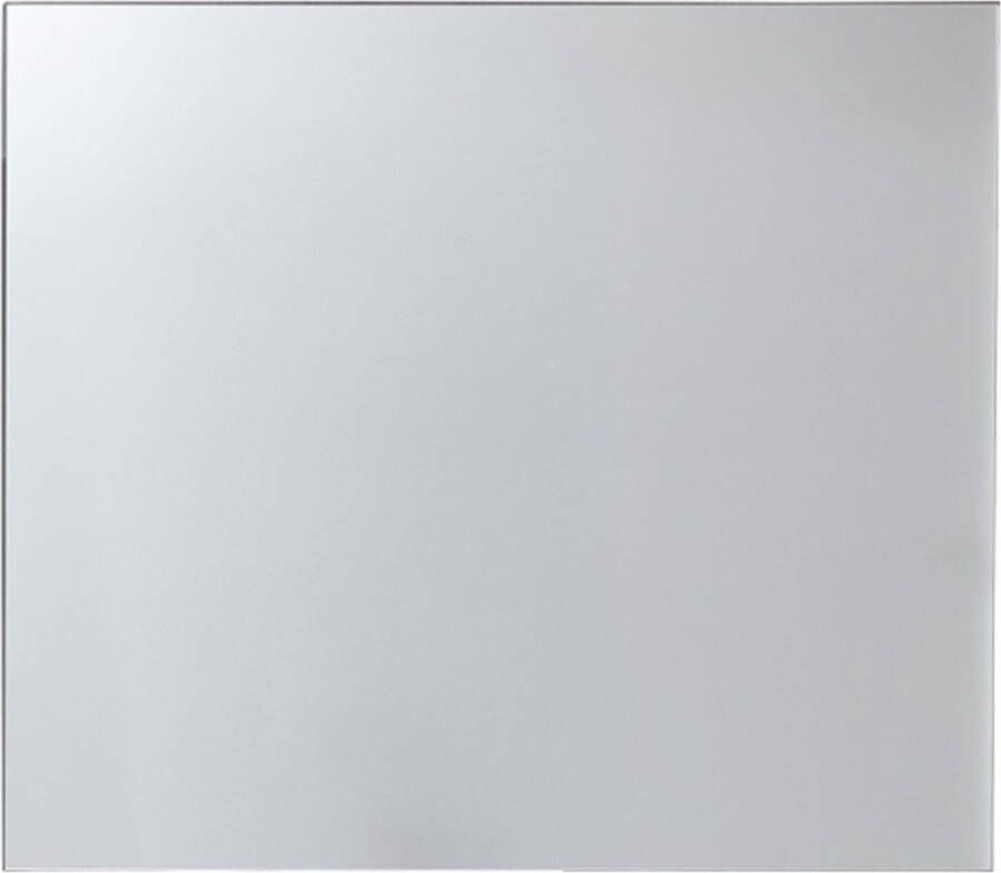 Trendteam smart living garderobe spiegel wandspiegel Line 80 x 70 x 2 cm front corpus: Sardegna rookzilver melamine met groot zicht