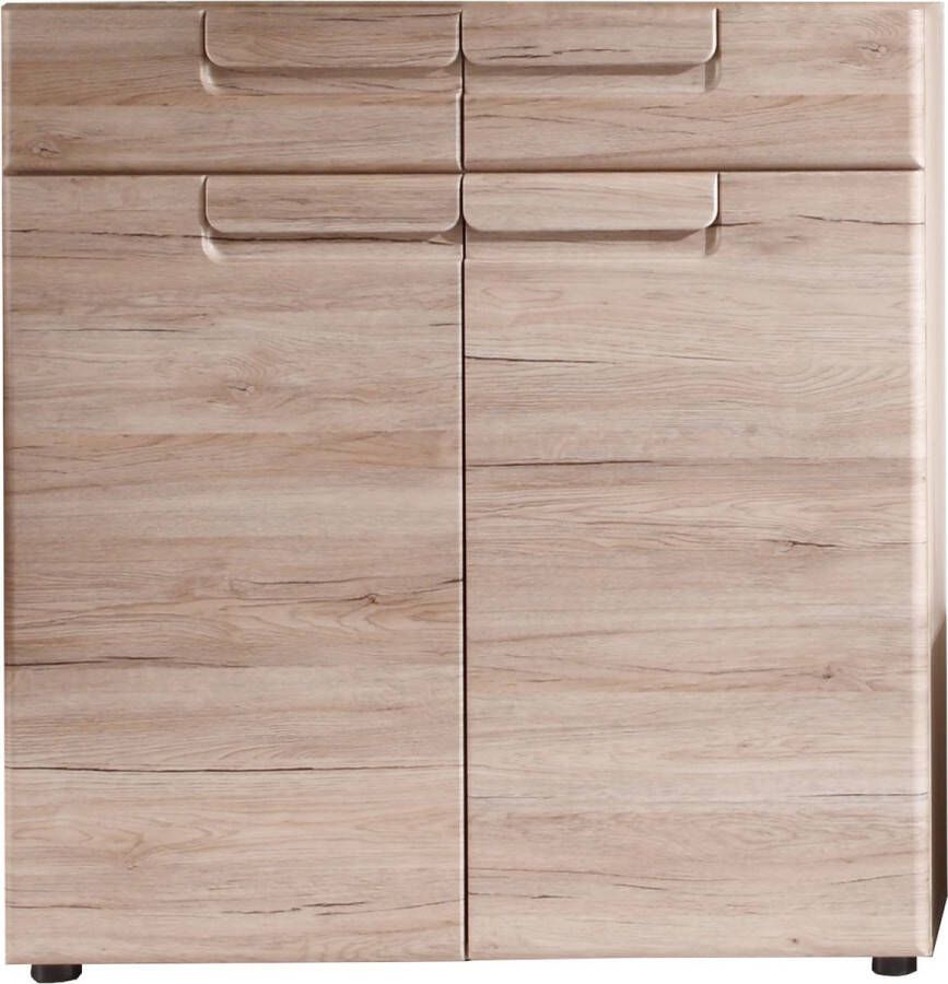 Trendteam smart living garderobekast kast Malea Schoenenkast 90 x 95 x 35 cm Eiken San Remo decor