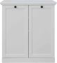 Trendteam smart living garderobekast schoenenkast ladekast Baxter 81 x 88 x 41 cm in wit decor in landhuisstijl - Thumbnail 2