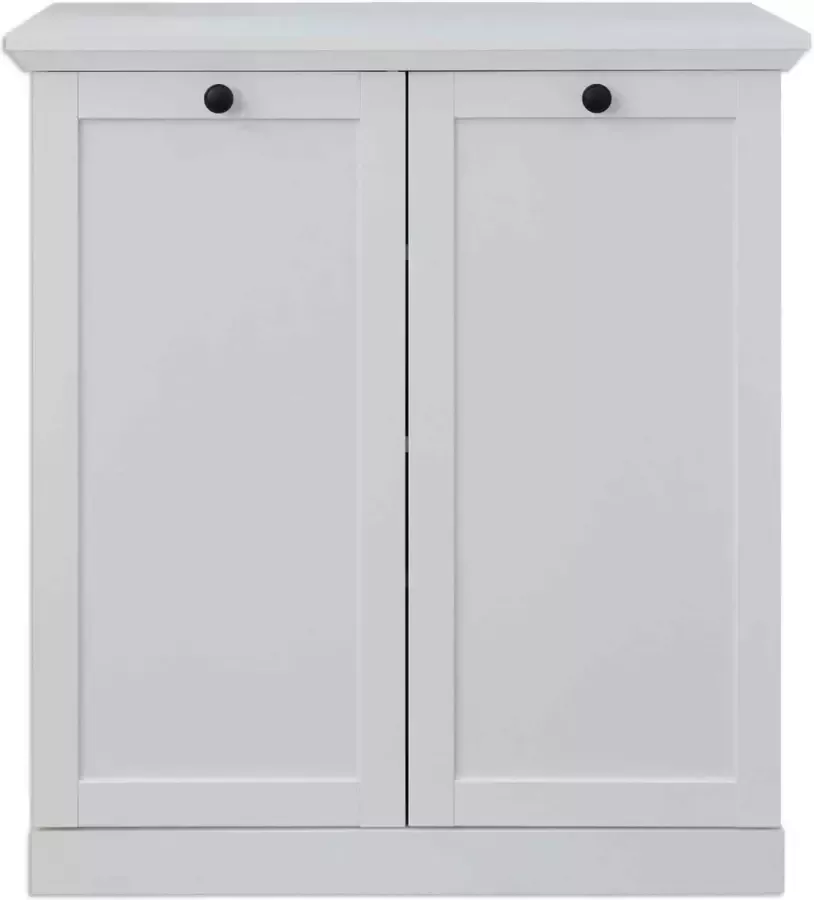 Trendteam smart living garderobekast schoenenkast ladekast Baxter 81 x 88 x 41 cm in wit decor in landhuisstijl - Foto 2