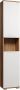 Trendteam smart living badkamer hoge kast Ciara 37 x 191 x 31 cm wit hoogglans en ambachtelijk eiken met planchet - Thumbnail 4