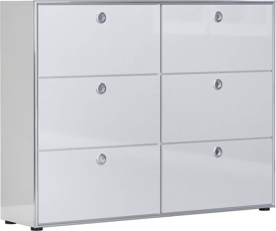 trendteam smart living Infinity Highboard wit hoogglans gelakt 147 x 113 x 37 cm