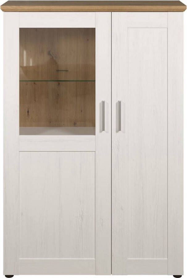 Trendteam smart living Schaduwvitrine Andersen Pine wit Artisan eiken 95 x 140 x 38 cm