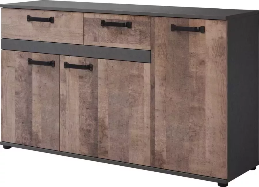 Trendteam smart living Stripe sideboard eiken tabak-matera 142 x 83 x 41 cm - Foto 2