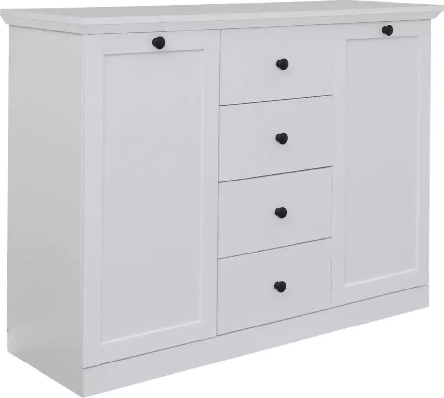 trendteam smart living trendteam woonkamer dressoir dressoirkast woonkamerkast Baxter 119 x 88 x 41 cm in wit decor in landelijke stijl