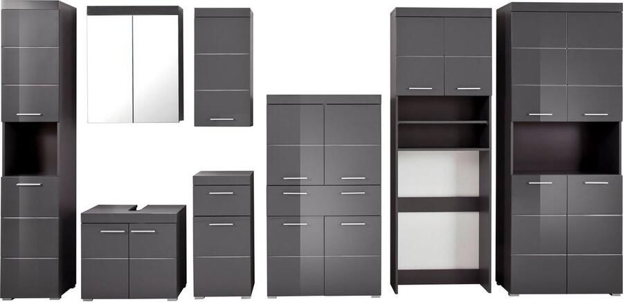 Trendteam smart living Amanda hoge badkamerkast 73 x 190 x 31 cm in eikenhout met open vak en veel opbergruimte