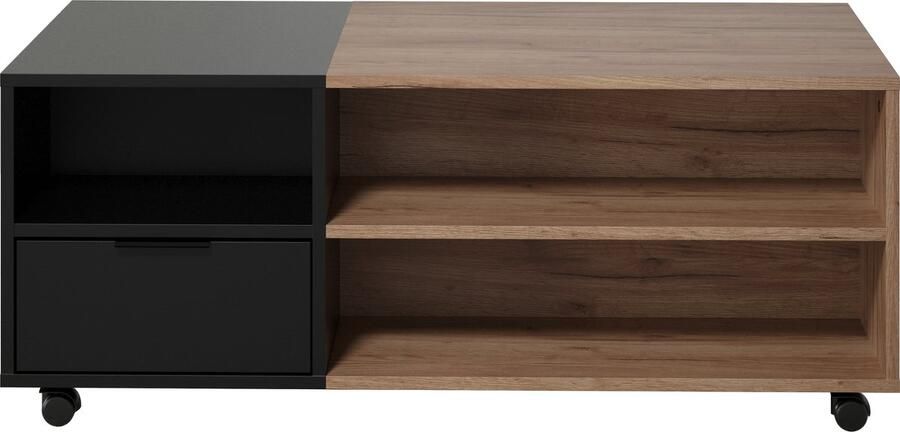 Trendteam smart living Kendo salontafel hout bruin zwart 110 x 44 x 60 cm