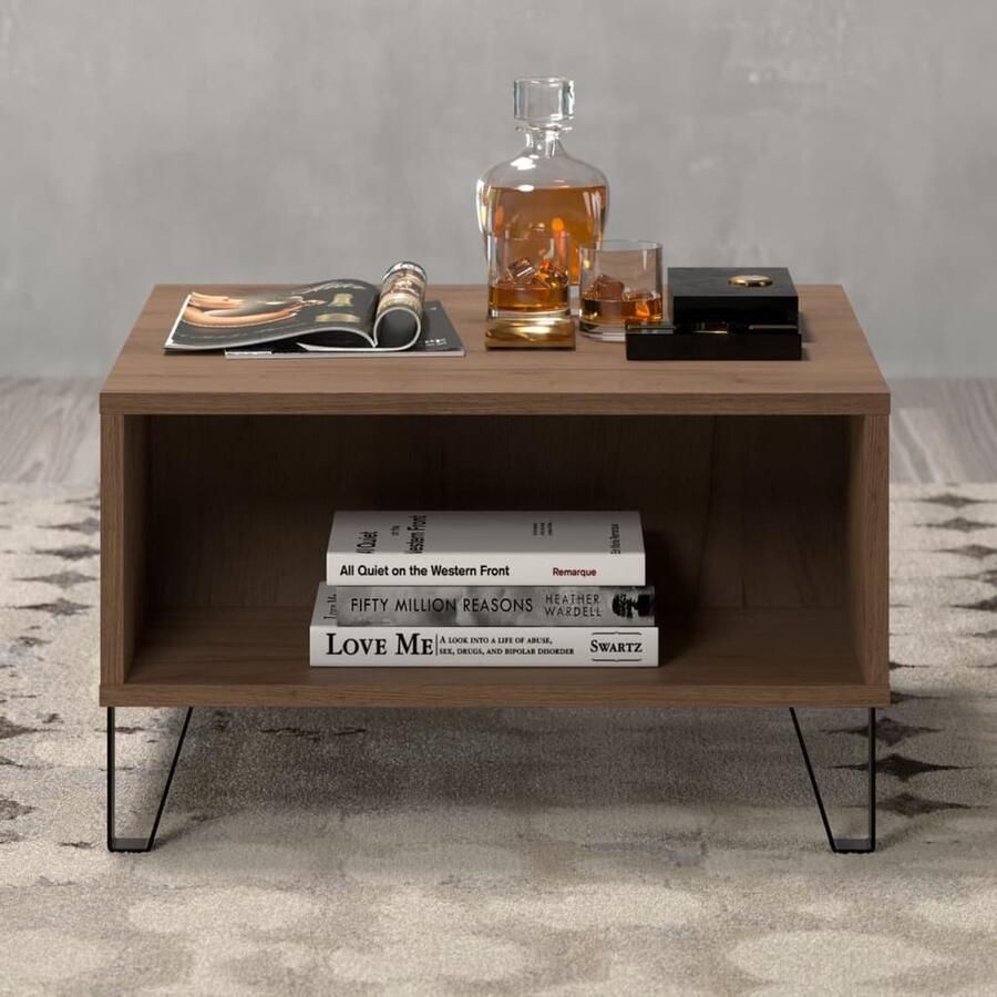 Trendteam smart living Montez Salontafel eiken-grafiet 60 x 37 x 60 cm - Foto 2
