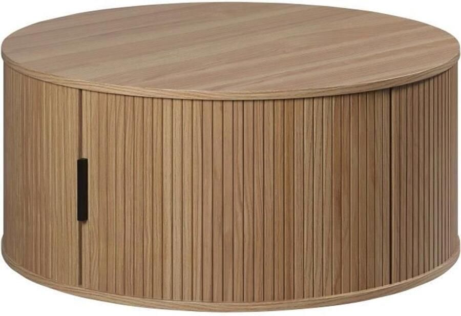 Trendteam Salontafel Rond MDF Eiken Essential Diameter 80 cm Hoogte 36 cm RONIN